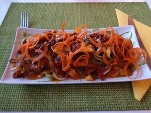 Delicious custom salad   at Past & Future in Fuerteventura