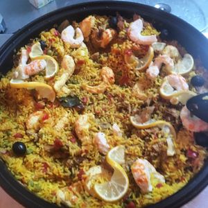 Vegan paella  at Past & Future in Fuerteventura