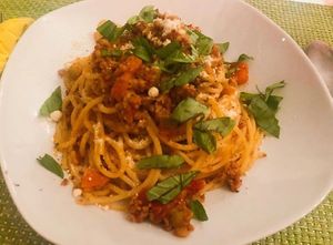 The bolognese is my boyfriends firm fave, it really is delicious  at Past & Future in Fuerteventura