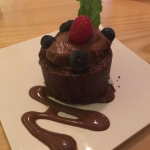 Raw Vegan Molten Lava Cake at Quintessence in New York City