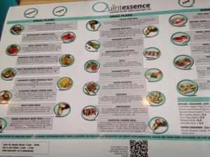 Menu view 1 at Quintessence in New York City