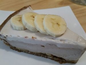 coconut banana cream pie at Quintessence in New York City