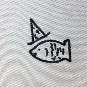 drawing by the kitchen- cute! at Oak  in Seattle