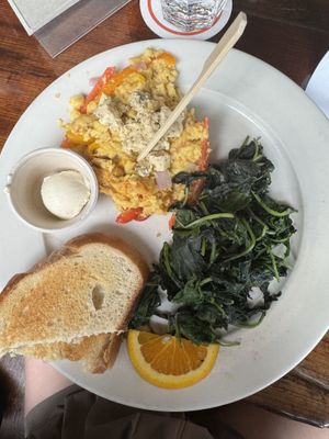 Vegan scramble —it was ok  at Oak  in Seattle