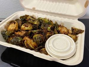 Brussels sprout small plate (takeout) at Oak  in Seattle