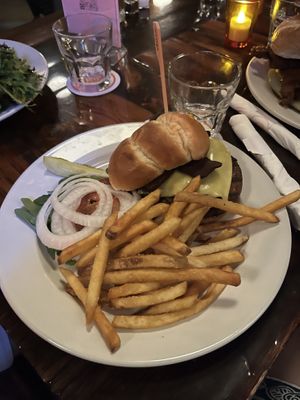 Vegan oak bacon cheeseburger   at Oak  in Seattle