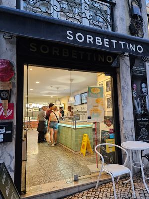 Outside at Sublime Sorbettino in Lisbon