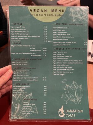 So many choices #Veganuary at Ummarin Thai in Randwick