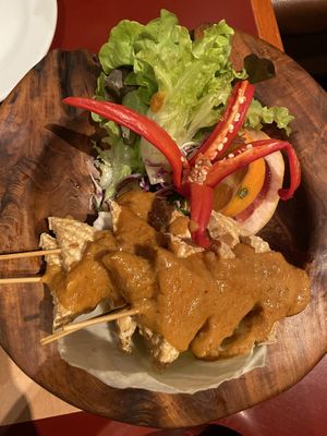 Satay tofu sticks - comes with salad #Veganuary at Ummarin Thai in Randwick