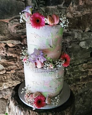 Wedding cake for a lovely couple at Lyde Court.  at Vic's Vegan Bakes in Hereford