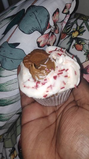 The best vegan cupcake I've tasted at Vic's Vegan Bakes in Hereford