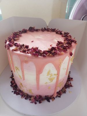 Beautiful birthday cake... at Vic's Vegan Bakes in Hereford