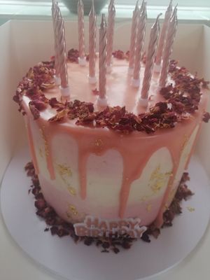 Dresses with matching candles... at Vic's Vegan Bakes in Hereford