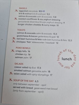 Lunch options are indicated at Vero Caffe in Bruges