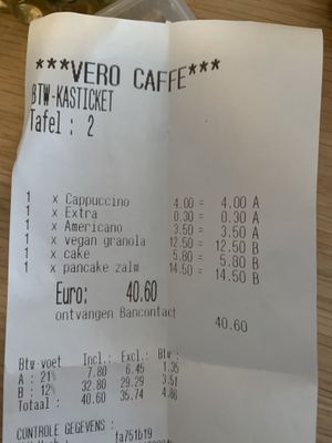   at Vero Caffe in Bruges