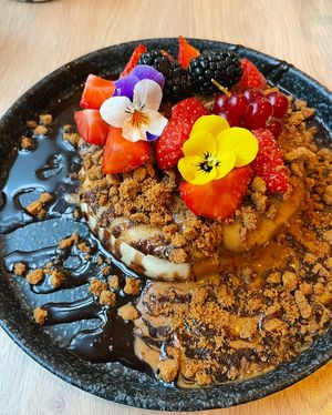 Spéculoos pancakes   at Vero Caffe in Bruges