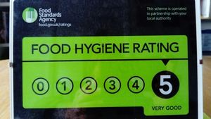 our kitchen has been awarded a 5 food hygiene rating ?  at Bake the Connection - Market Stall in Lymington
