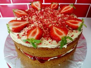 Victoria sponge  at Bake the Connection - Market Stall in Lymington
