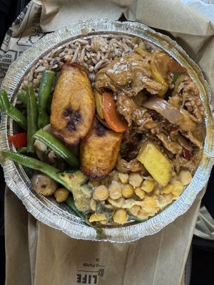  My first vegan plate at Veggie Castle was extremely flavorful and filling.   at Veggie Castle in Jamaica