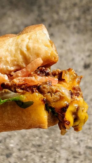 vegan chopped cheese sandwich at Veggie Castle in Jamaica