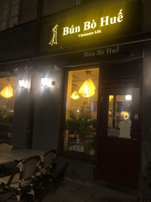 The entrance  at Bun Bo Hue in Stockholm