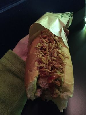 Hotdog  at Bar de Retro in Barcelona