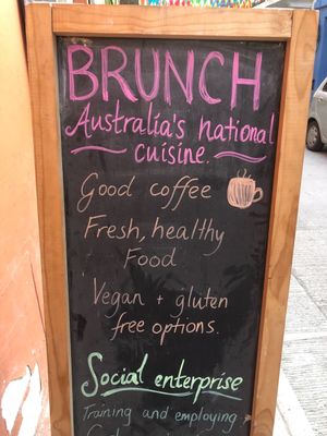 Australia’s national cuisine  at Cafe Stepping Stone in Cartagena