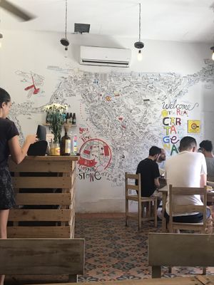 Interior  at Cafe Stepping Stone in Cartagena