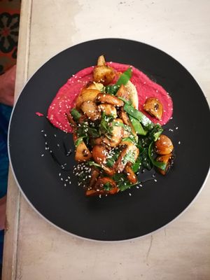 Grace's Mushrooms at Cafe Stepping Stone in Cartagena