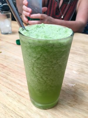 Citrus basil lemonade  at Cafe Stepping Stone in Cartagena