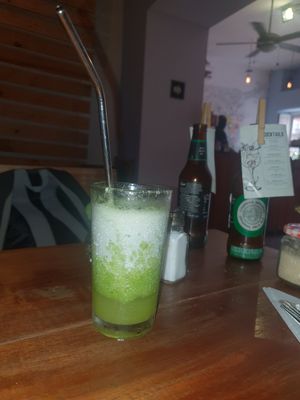 Pineapple lulo basil ginger 🤩 at Cafe Stepping Stone in Cartagena