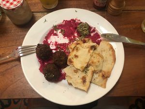 The cheeky bite at Cafe Stepping Stone in Cartagena