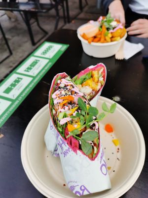 Wrap with Tempeh at The Organic Boho in Copenhagen