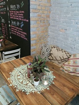 sitting area at The Organic Boho in Copenhagen