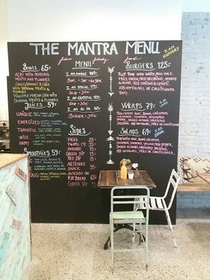 menu at The Organic Boho in Copenhagen