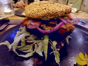 burger at The Organic Boho in Copenhagen