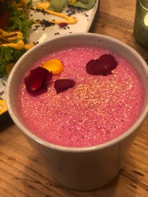 Pink tayya at The Organic Boho in Copenhagen