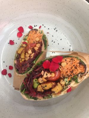 Tempeh wrap at The Organic Boho in Copenhagen