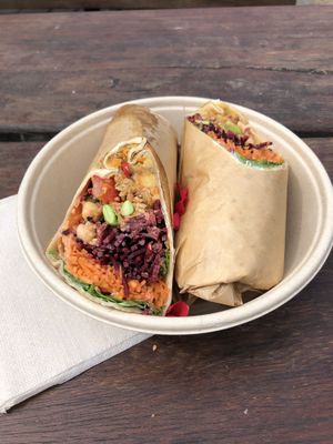 Falafel wrap at the Torvehallerne location  at The Organic Boho in Copenhagen