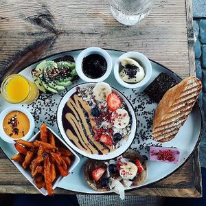 Brunch plate at The Organic Boho in Copenhagen
