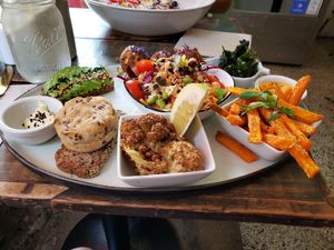 Sampler platter is a must. Lots of different  flavors. at The Organic Boho in Copenhagen