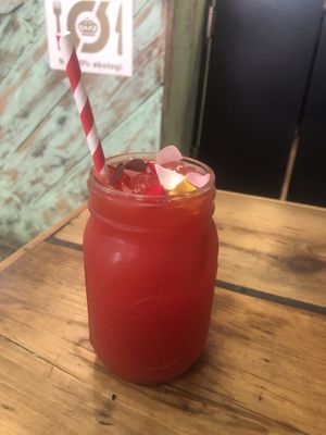 Watermelon and mint at The Organic Boho in Copenhagen