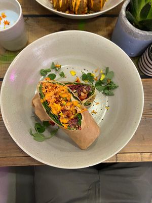 Tempeh wrap at The Organic Boho in Copenhagen
