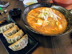 Tanoshinde kudasai! at Iimori Gyoza Bar in Frankfurt