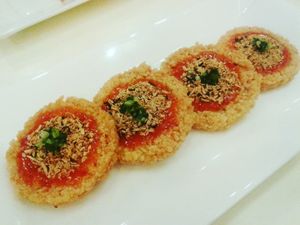 Crispy rice appetiser  at Loving Hut - Hoa Dang in Ho Chi Minh City