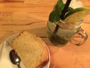 vegan lemon cake at The Lighthouse in Oxford