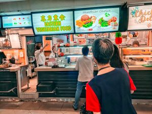 Stall front at Eastern Vegetarian Food 东方素食 in Central Singapore