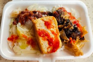 Chicken rice at Healthy Vegetarian 健康素食 in Central Singapore