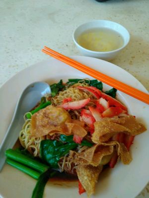 Wanton Noodle at Healthy Vegetarian 健康素食 in Central Singapore