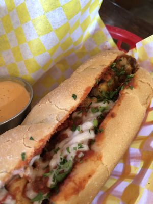 Sausage Parm Grinder at Fauxmaha in Omaha